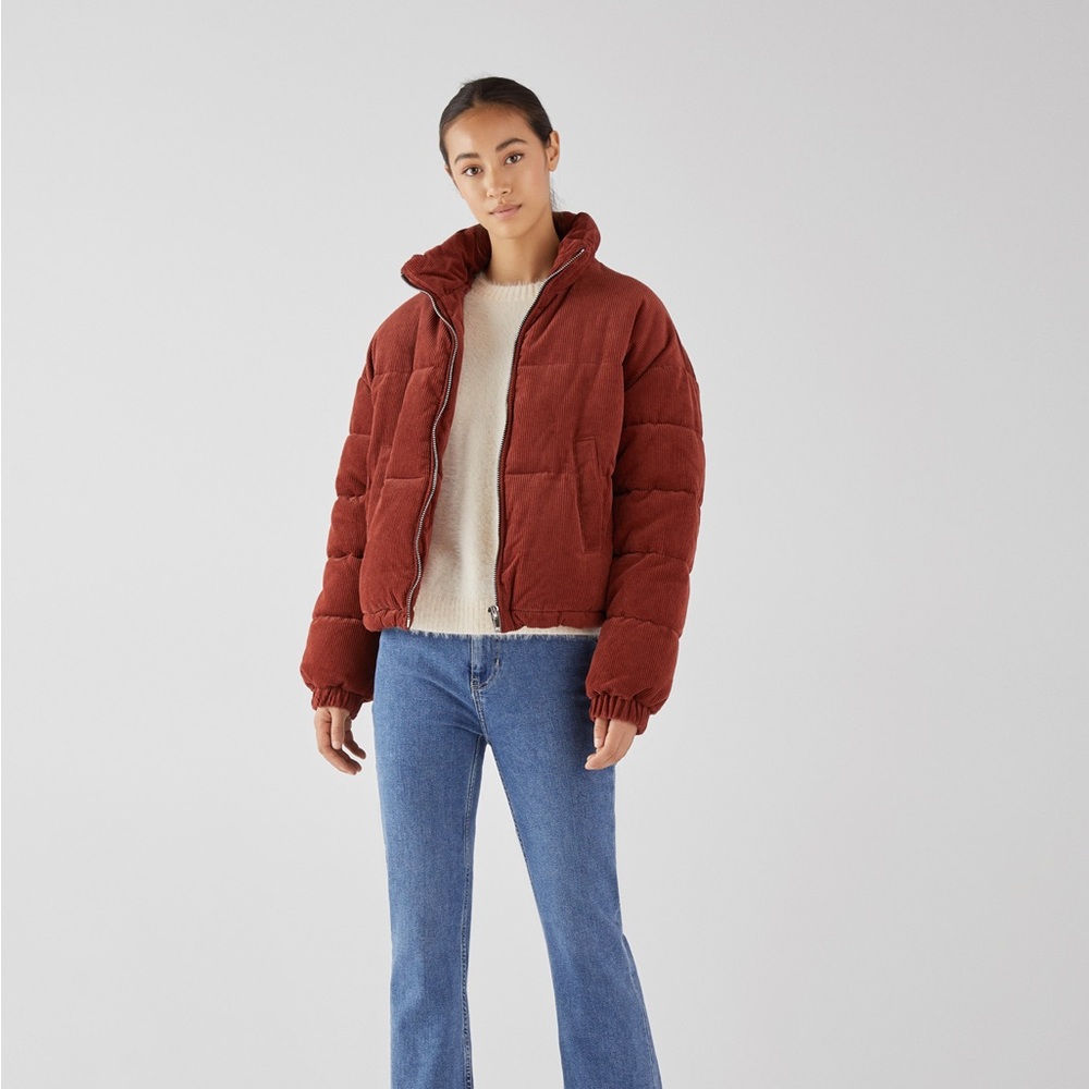 Bershka Corduroy Puffer